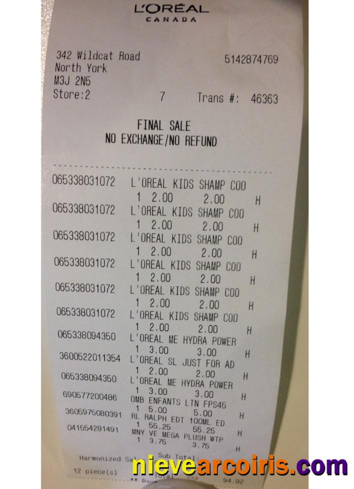 Canada Loreal payment check